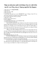 Nâng cao năng lực cạnh tranh hàng nông sản xuất khẩu vào eu của tổng công ty thương mại hà nội hapro