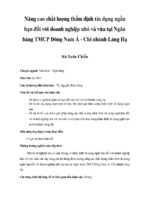 Nâng cao chất lượng thẩm định tín dụng ngắn hạn đối với doanh nghiệp nhỏ và vừa tại ngân hàng tmcp đông nam á   chi nhánh láng hạ (2)