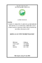 Nghiên cứu ảnh hưởng của một số loại phân bón đến sinh trưởng của cây sồi phảng (lithocarpus fissus champ. ex benth) giai đoạn vườn ươm tại trường đại học nông lâm thái nguyên