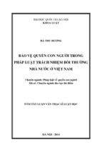 Qcn hà thu phương bảo vệ quyền con người trong pháp luật trách nhiệm bồi thường nhà nước ở việt nam