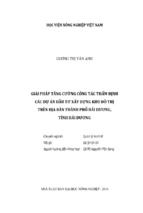 Giải pháp tăng cường công tác thẩm định các dự án đầu tư xây dựng khu đô thị trên địa bàn thành phố hải dương,tỉnh hải dương