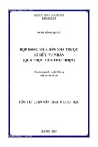 Lds_đinh hồng quân_hợp đồng mua bán nhà thuộc sở hữu tư nhân