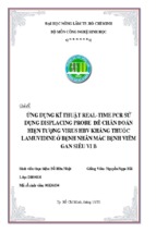 ứng dụng kĩ thuật real time pcr sử dụng displacing probe để chẩn đoán hiện tượng virus hbv kháng thuốc lamuvidine ở bệnh nhân mắc bệnh viêm gan siêu vi b