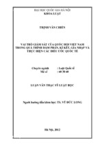 Lqt trịnh văn chiến vai trò giám sát của quốc hội việt nam trong quá trình đàm phán, kí kết, gia nhập và thực hiện các điều ước quốc tế