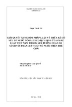 Lqt pham thanh tai giai quyet xung dot phap luat ve thua ke co yeu to nuoc ngoai theo quy dinh cua phap luat viet nam trong moi tuong quan so sanh voi phap luat mot so nuoc tren the gioi