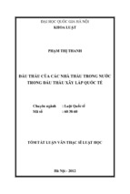 Lqt phạm thị thanh đấu thầu của các nhà thầu trong nước trong đấu thầu xây lắp quốc tế