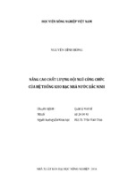 Nâng cao chất lượng đội ngũ công chức  của hệ thống kho bạc nhà nước bắc ninh