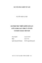 Giải pháp phát triển nguồn nhân lực  chất lượng cao ở công ty cổ phần  tập đoàn dabaco việt nam