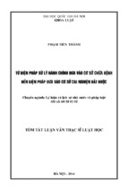 Ll_phạm tiến thành_từ biện phaspxuwr lý hành chính đưa và cơ sở chwuax bệnh đến biện pháp đưa vào cơ sở cai nghiện bắt buộc