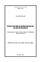 Llvls_nguyễn thị lợi_tổ chức và hoạt động của hội đồng nhân dân tỉnh qua thực tiễn tỉnh nghệ an