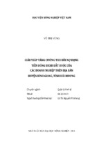 Giải pháp tăng cường thu hồi nợ đọng tiền đóng bhxh bắt buộc của các doanh nghiệp trên địa bàn huyện b.nh giang, tỉnh hải dương