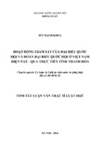 Ll bùi mạnh khoa hoạt động giám sát của đại biểu quốc hội và đoàn đại biểu quốc hội ở việt nam hiện nay   qua thực tiễn tỉnh thanh hóa