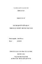 Lds trịnh văn tú bảo hộ quyền liên quan theo luật sở hữu trí tuệ việt nam