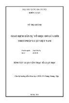 Lds_vũ thị khánh_giao dịch dân sự vô hiệu do lừa dối  theo pháp luật việt nam