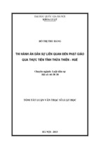 Lds_hồ thị thu hằng_thi hành án dân sự liên quan đến phật giáo qua thực tiễn tỉnh thừa thiên huế