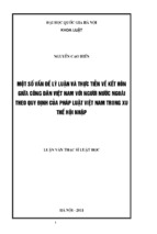 Lds nguyen cao hien mot so van de ly luan va thuc tien ve ket hon giua cong dan viet nam voi nguoi nuoc ngoai theo quy dinh cua phap luat viet nam trong xu the hoi nhap 