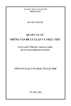 Qcn nguyễn mai chi quyền an tử những vấn đề lý luận và thực tiễn