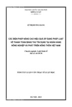 Lkt_lê thị hương giang_các biện pháp nâng cao hiệu quả áp dụng pháp luật về  thanh toán bằng thư tín dụng tại ngân hàng nông nghiệp và phát triển nông thôn việt nam