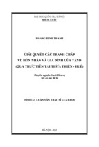 Lds_hoàng đình thanh_giải quyết các tranh chấp về hôn nhân và gia đình của tand (qua thực tiễn tại thừa thiên   huế)