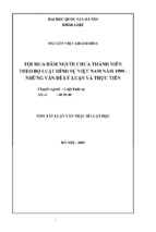 Lhs nguyễn việt khánh hòa tội mua dâm người chưa thành niên theo bộ luật hình sự việt nam năm 1999   những vấn đề lý luận và thực tiễn