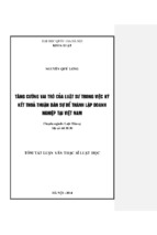 Lds_ nguyễn quý long_ tăng cường vai trò của luật sư trong việc ký kết thỏa thuận dân sự để thành lập doanh nghiệp tại việt nam