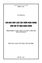 Ll_cao thị nga_văn hóa pháp luật của thẩm phán trong lĩnh vực tố tụng hành chính