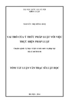 Ll_nguyễn thị hồng huệ_vai trò của ý thức pháp luật với việc thực hiện pháp luật