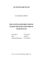 Nâng cao kết quả hoạt động thanh tra  xây dựng trên địa bàn huyện thanh trì  thành phố hà nội