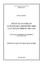 Lhs đỗ xuân hồng xét xử vụ án có bị cáo là người chưa thành niên theo luật tố tụng hình sự việt nam