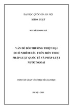 Lqt nguyen song ha van de boi thuong thiet hai do o nhiem dau tren bien theo phap luat quoc te va phap luat nuoc ngoai