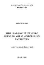 Lqt trần minh thu pháp luật quốc tế với vần đề khủng bố một số vấn đề lý luận và thực tiễn