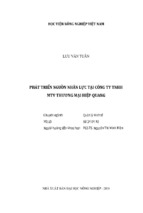 Phát triển nguồn nhân lực tại công ty tnhh  mtv thương mại hiệp quang