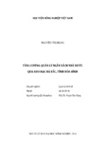Tăng cường quản lý ngân sách nhà nước  qua kho bạc đà bắc, tỉnh hòa bình
