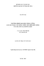 Phương pháp đạo hàm tăng cường giải bài toán cân bằng trên tập điểm bất động của họ ánh xạ không giãn