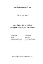 Quản lý ngân sách xã, phường  trên địa bàn thị xã từ sơn, tỉnh bắc ninh