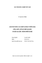 Giải pháp nâng cao chất lượng tuyển dụng công chức cấp xã trên địa bàn huyện gia lâm, thành phố hà nội