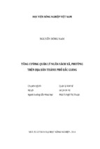 Tăng cường quản lý ngân sách xã, phường  trên địa bàn thành phố bắc giang