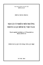 Lhs phùng trung thắng tội gây ô nhiễm môi trường trong luật hình sự việt nam