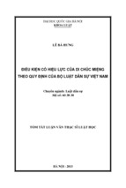 Lds_lê bá hưng_điều kiện có hiệu lực của di chúc miệng theo quy định của bộ luât dân sự