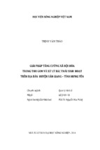 Giải pháp tăng cường xã hội hóa trong thu gom và xử lý rác thải sinh hoạt trên địa bàn huyện văn giang – tỉnh hưng yên