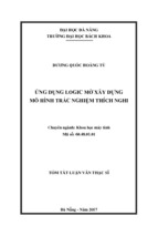 ứng dụng logic mờ xây dựng mô hình trắc nghiệm thích ngh