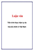 Luận văn tiến trình thực hiện tự do hóa tài chính ở việt nam, luận văn tốt nghiệp đại học, thạc sĩ, đồ án,tiểu luận tốt nghiệp