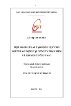 Một số giải pháp tạo động lực cho người lao động tại công ty phần mềm và truyền thông vasc