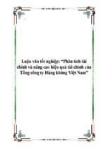 Luận văn phân tích tài chính và nâng cao hiệu quả tài chính của tổng công ty hàng không việt nam, luận văn tốt nghiệp đại học, thạc sĩ, đồ án,tiểu luận tốt nghiệp