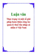 Luận văn thực trạng và một số giải pháp hoàn thiện công tác quản lý thuế thu nhập cá nhân ở việt nam, luận văn tốt nghiệp đại học, thạc sĩ, đồ án,tiểu luận tốt nghiệp