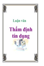 Luận văn thẩm định tín dụng, luận văn tốt nghiệp đại học, thạc sĩ, đồ án,tiểu luận tốt nghiệp