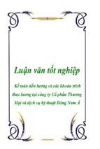 Luận văn kế toán tiền lương và các khoản trích theo lương tại công ty cổ phần thương mại và dịch vụ kỹ thuật đông nam á, luận văn tốt nghiệp đại học, thạc sĩ, đồ án,tiểu luận tốt nghiệp