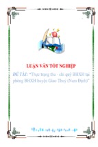 Thực trạng thu   chi quỹ vảo hiểm xã hội tại phòng bảo hiểm xã hội huyện giao thuỷ (nam định), luận văn tốt nghiệp đại học, thạc sĩ, đồ án,tiểu luận tốt nghiệp