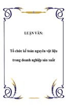 Luận văn tổ chức kế toán nguyên vật liệu trong doanh nghiệp sản xuất, luận văn tốt nghiệp đại học, thạc sĩ, đồ án,tiểu luận tốt nghiệp