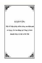 Luận văn một số biện pháp nhằm nâng cao hiệu quả sử dụng vốn lưu động tại công ty kinh doanh thép và vật tư hà nội, luận văn tốt nghiệp đại học, thạc sĩ, đồ án,tiểu luận tốt nghiệp